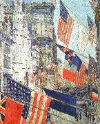 Childe Hassam Allies Day in May 1917 oil painting artist